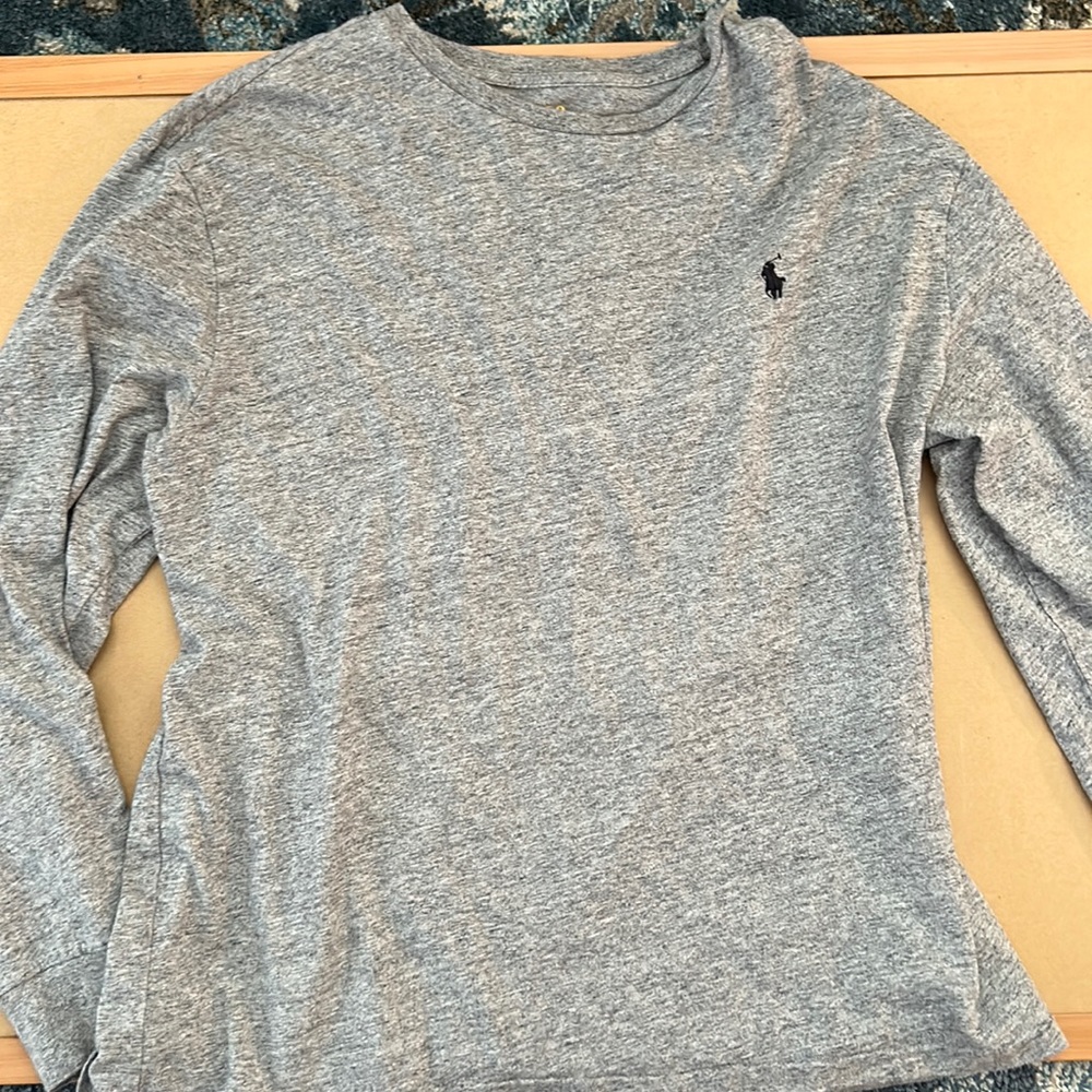 Grey Ralph Lauren polo long sleeve shirt